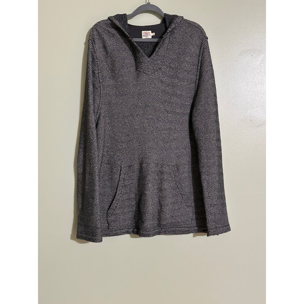 Faherty Woven Beach Terry Hoodie Mens Size Large